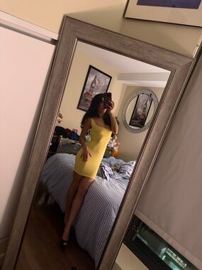 Yellow Bodycon Dress - Women OhPolly